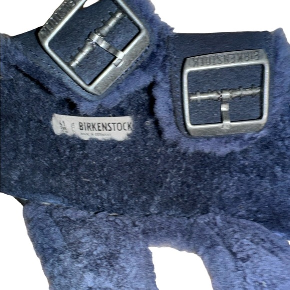 BIRKENSTOCK Arizona blue fur suede sandals women’s shoes size 41 10 10.5 - Picture 5 of 17